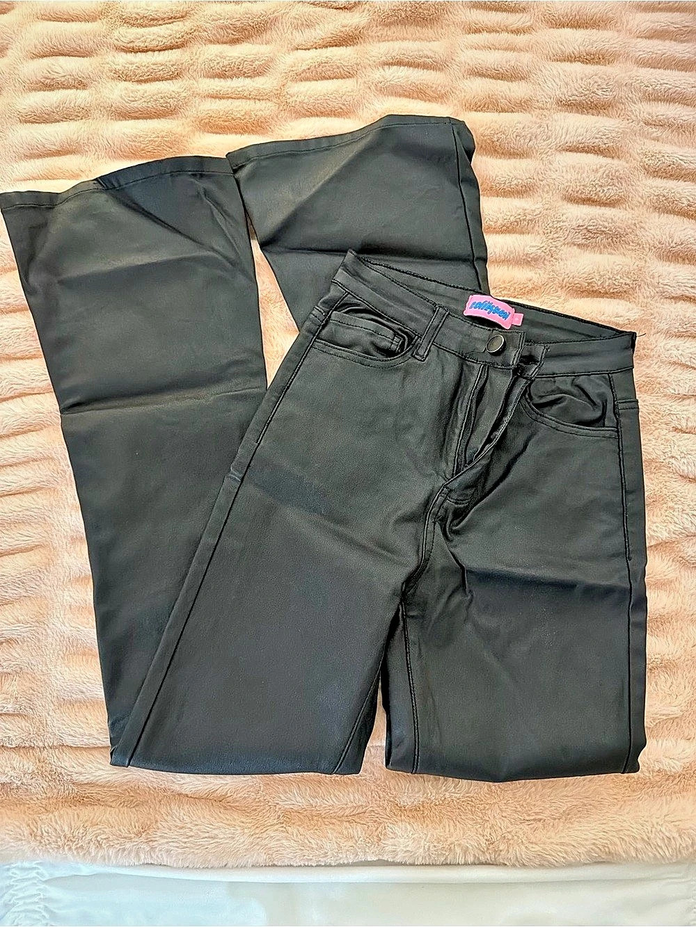 Black Edikted Faux-Leather Pants